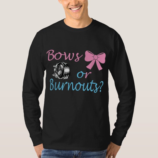 T-shirt Bows ou Burnouts Genre Reveal Party Idée pour mama (Devant)