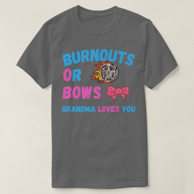 T-shirt Bows Ou Burnouts Grand-mère Vous Aime Sexe Révéler (Design devant)