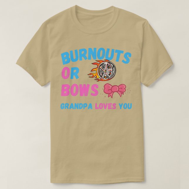 T-shirt Bows Ou Burnouts Grand-Père Vous Aime Sexe Révéler (Design devant)