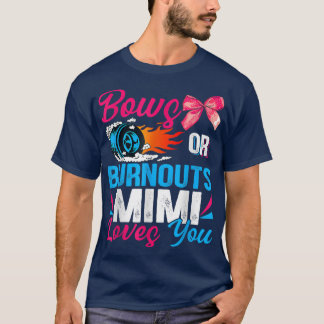T-shirt Bows Ou Burnouts Mimi Vous Aime Mignonne Révéler L