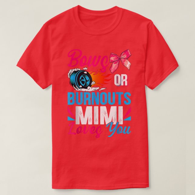T-shirt Bows Ou Burnouts Mimi Vous Aime Sexe Révéler Parti (Design devant)