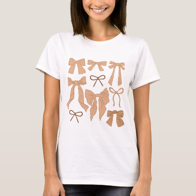 T-shirt Bows Whimsical Terracotta (Devant)