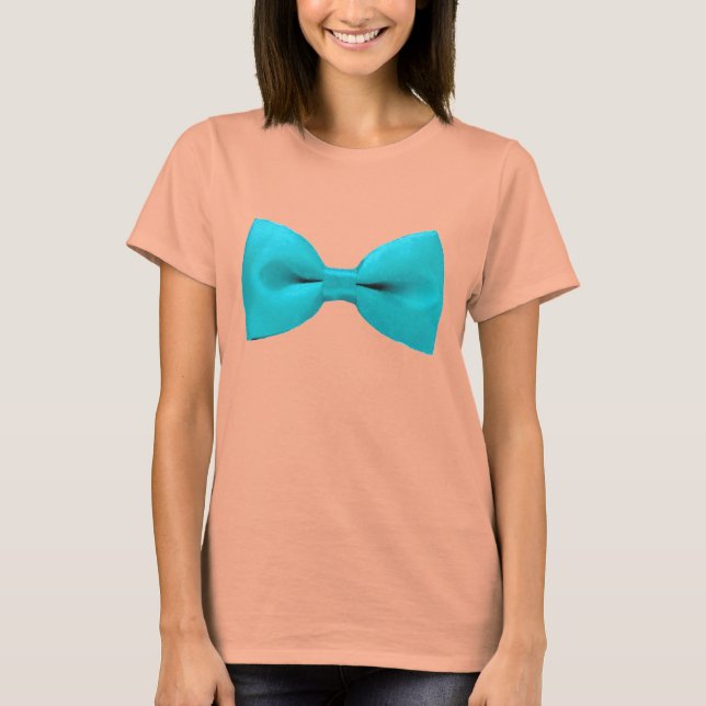 T-shirt Bowtie Bikini en bleu (Devant)