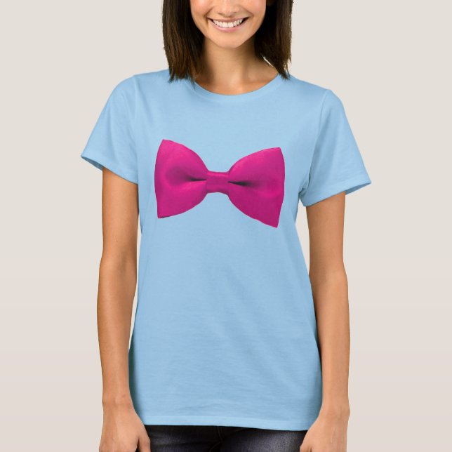 T-shirt Bowtie Bikini en rose (Devant)