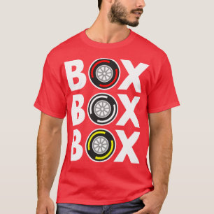 T-shirt Box Box F1 Tyre Compound White Text design