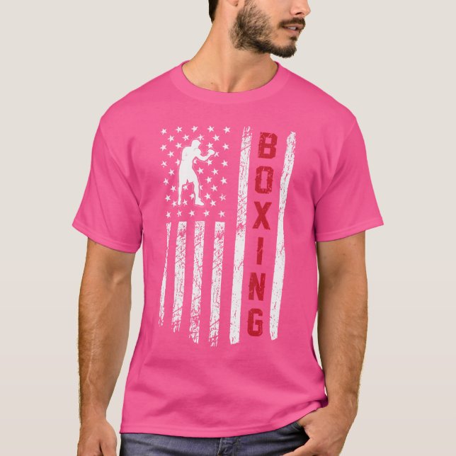 T-shirt Boxe à drapeau américain (Devant)