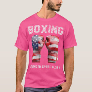 T-shirt Boxe American Flag Force Speed Glory Usa Boxe