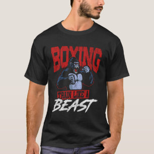 T-shirt Boxe Boxe S'entraîner Comme Une Bête