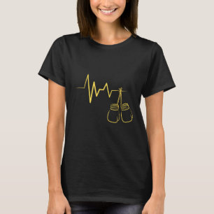 T-shirt Boxe Boxer Heartbeat Design Cute Boxing Lover Boxe