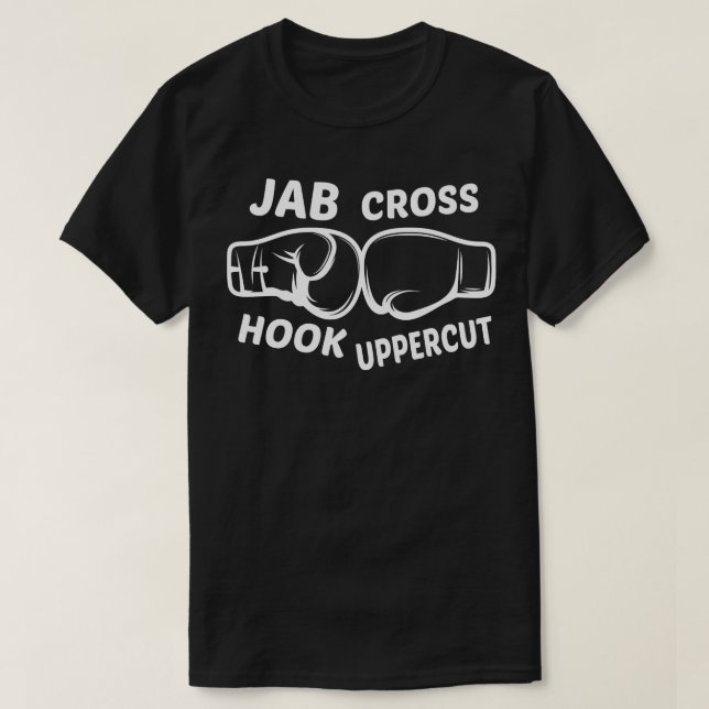 T-shirt Boxe crochet croisé Jab Uppercut 1 (Design devant)
