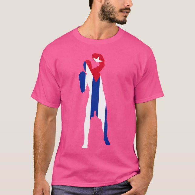 T-shirt Boxe Cuba Drapeau Hommes Boys Box Homme Concurrenc (Devant)