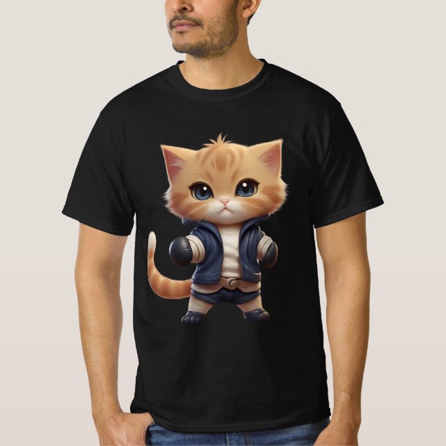 T-shirt boxe de chat (Devant)