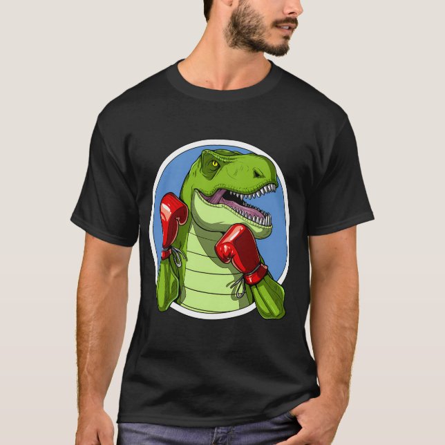 T-shirt Boxe de dinosaure T-Rex (Devant)