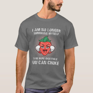 T-shirt Boxe De Fraise Drôle, Je Ne Diminue Plus