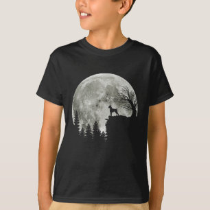 T-shirt Boxe debout sur la lune de montagne lumière Hallow