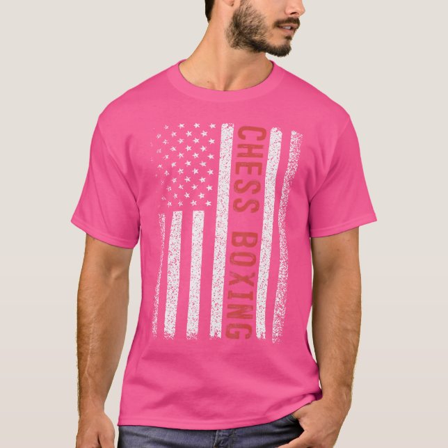 T-shirt Boxe d'échecs drapeau américain 4 juillet Boxer No (Devant)