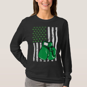 T-shirt Boxe Drapeau Américain Rétro Sport St Patrick Jour