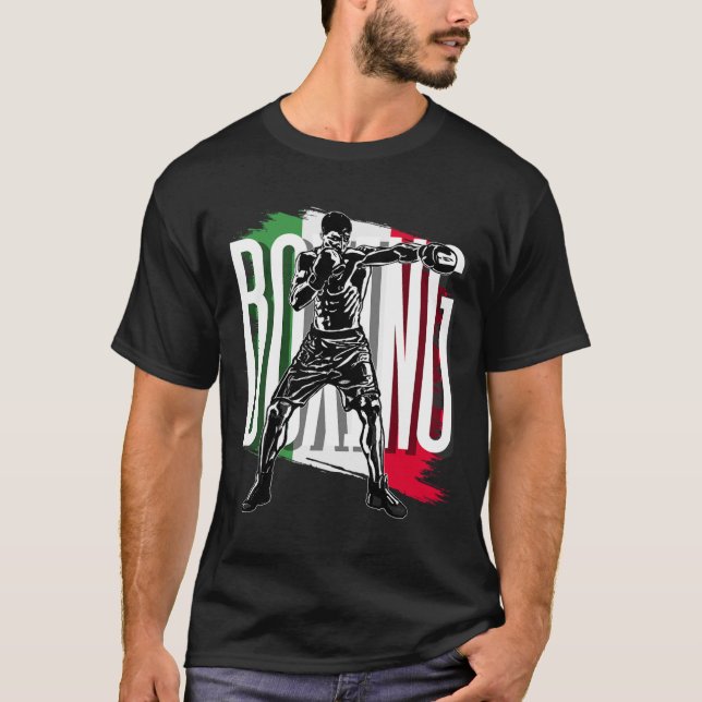 T-shirt Boxe , Drapeau Mexicain  (Devant)
