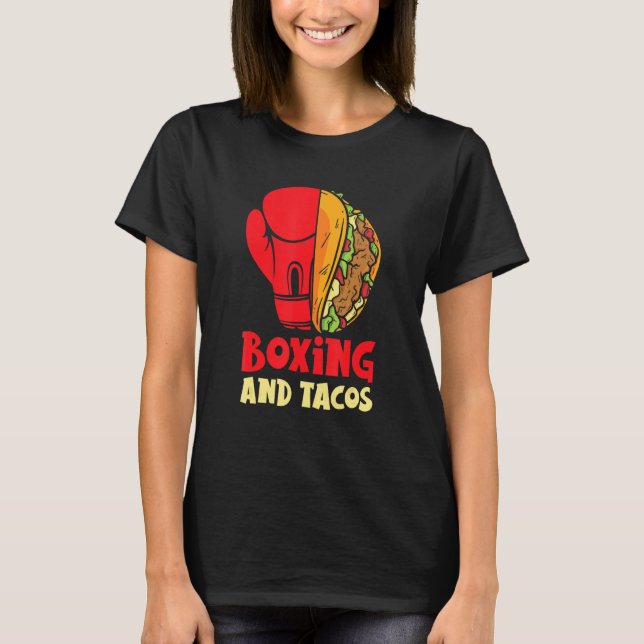 T-shirt Boxe Et Tacos Jab Croix Hook Boxe Gants (Devant)