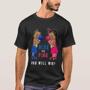 T-shirt Boxe Ethnique Bleu Vs Rose Bies Révélation Du Sexe