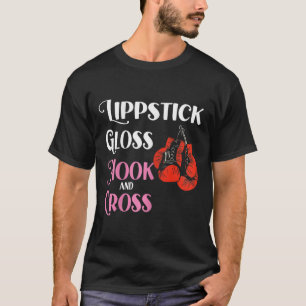 T-shirt Boxe féminine Mma Kickboxing Lipstick Gloss Hock A