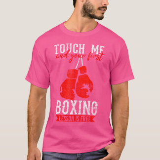 T-shirt Boxe Gants de formation Libre Leçon Drôle Pour Boî