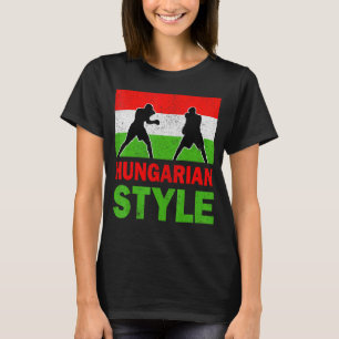 T-shirt Boxe hongroise Vintage Hongrie Drapeau hongrois Bo