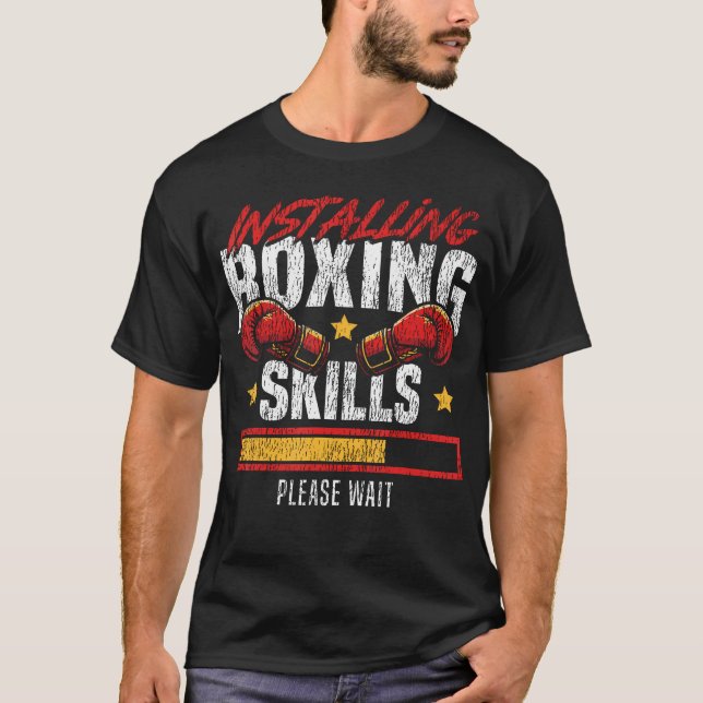 T-shirt Boxe Installation des compétences de boxe s'il vou (Devant)