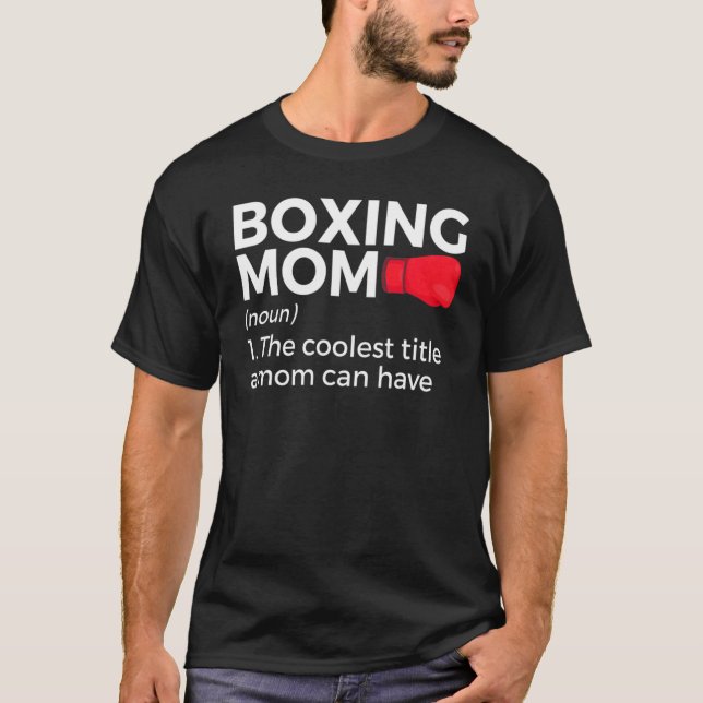 T-shirt Boxe Maman Définition Le Titre Le Plus Cool Qu'Une (Devant)
