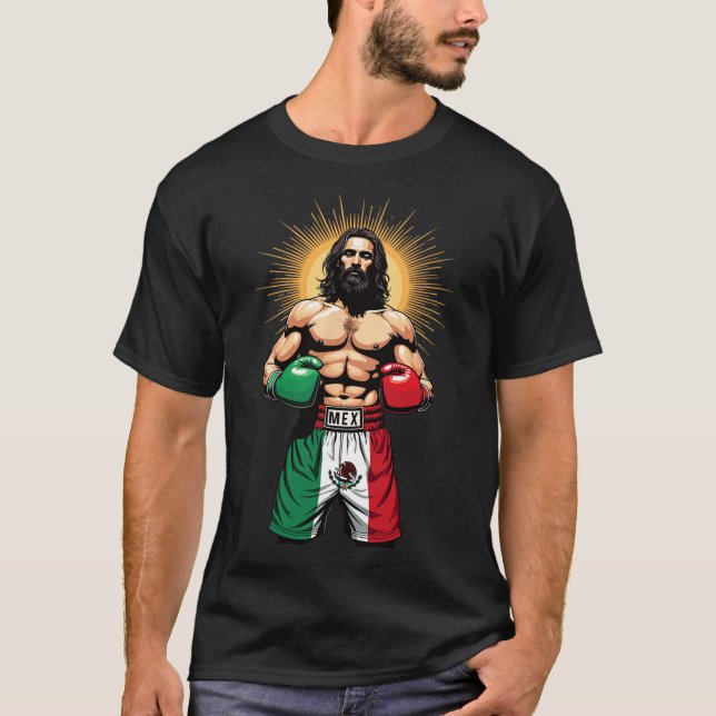 T-shirt Boxe mexicaine - shorts de boxe Jésus Christ Mex (Devant)