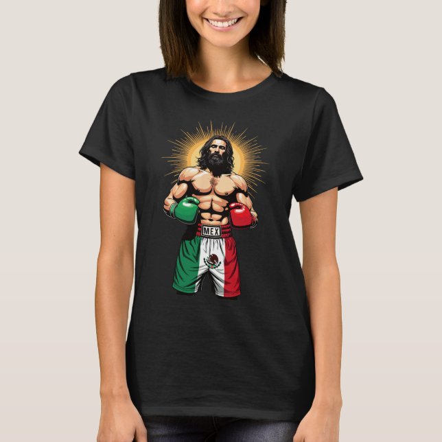 T-shirt Boxe mexicaine - shorts de boxe Jésus Christ Mex (Devant)