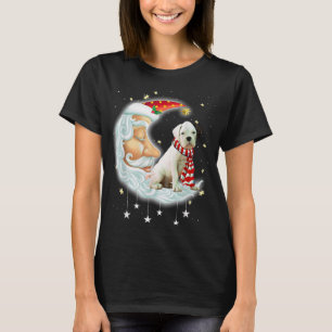 T-shirt Boxe mignonne Noël Lune Père Noël Xmas Chien