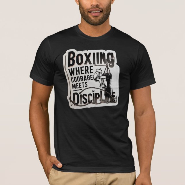T-shirt Boxe où le courage rencontre la discipline 2 (Devant)