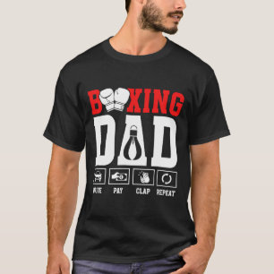 T-shirt Boxe Papa Conduit Paie Clap Boxe Père