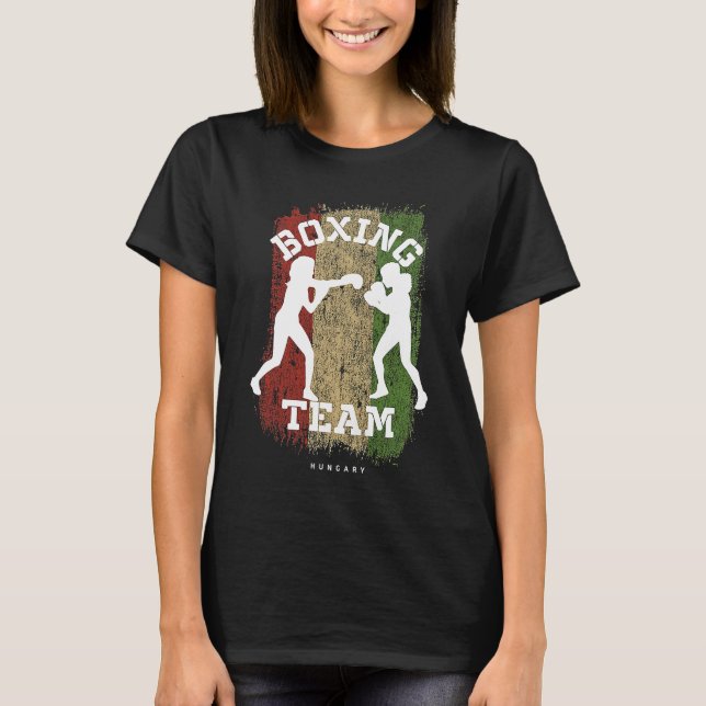 T-shirt Boxe pour femmes Hongrie Combat Sports Boxe (Devant)