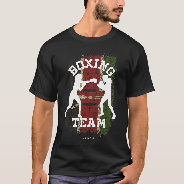 T-shirt Boxe pour femmes Kenya Combat Sports Fighter Boxe (Devant)