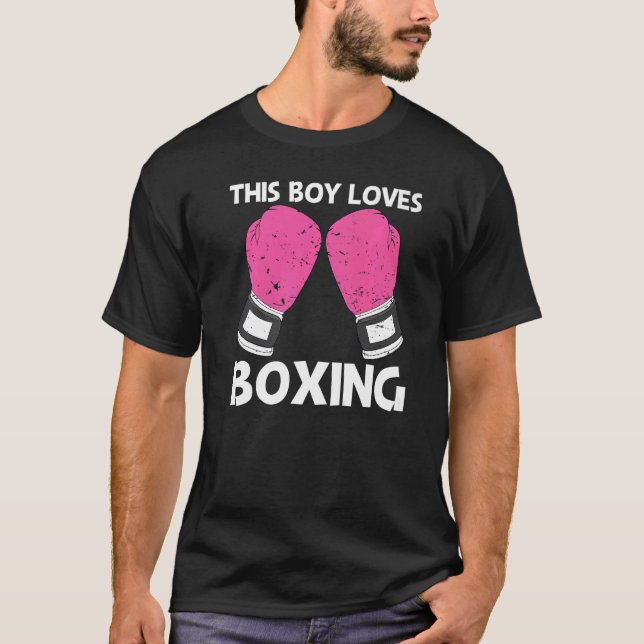 T-shirt Boxe Pour Garçons Enfants Boxer Épargne Correspond (Devant)