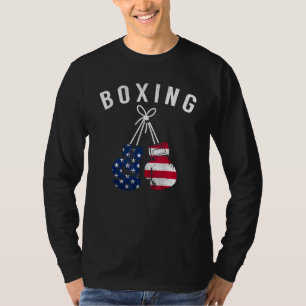 T-shirt Boxe Pour Lui Papa Homme Box Gants American Flag U