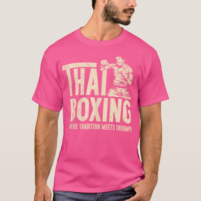T-shirt Boxe Thaïlandaise Où La Tradition Rencontre Le Tri (Devant)