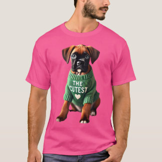 T-shirt Boxer allemand Boxe Boxie Maman Papa Doggie Boxer
