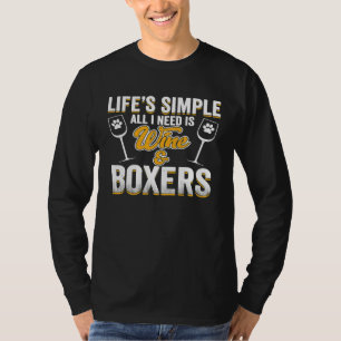 T-shirt Boxer Amoureux des chiens Funny Chien Vin Dire Cit