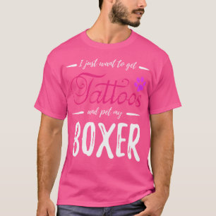 T-shirt Boxer Amoureux des chiens Tattoo Funny Chien Maman