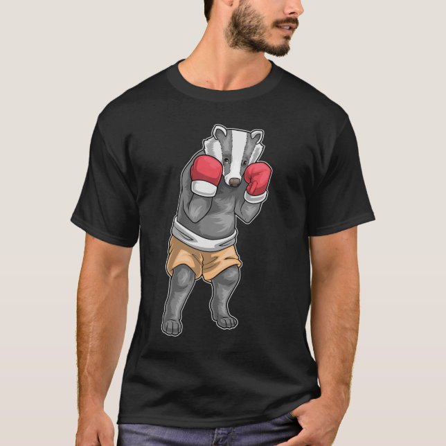 T-shirt Boxer Badger Gants de boxe Boxe Boxe (Devant)