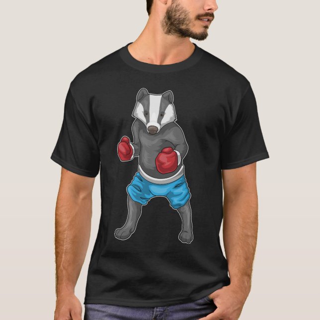 T-shirt Boxer Badger Gants de boxe Boxe Boxe (Devant)