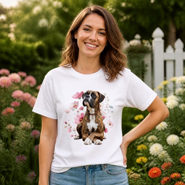 T-shirt Boxer Bringé & Fleurs Sauvages (Créateur téléchargé)