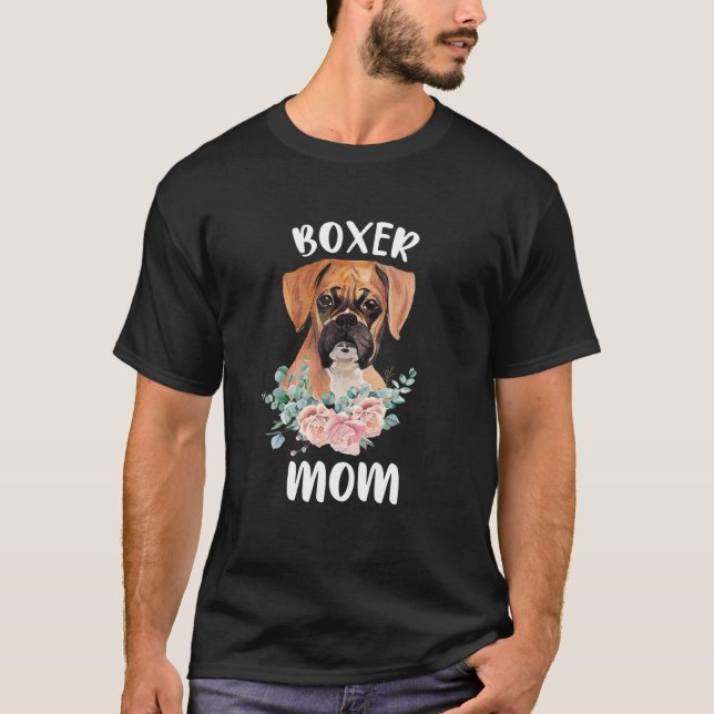 T-shirt Boxer Cadeaux Boxer Boxer Maman Amoureux des chien (Devant)