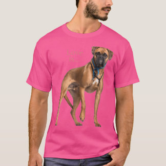 T-shirt Boxer Chien Chemise Chien Maman Papa L'Amour C'Est