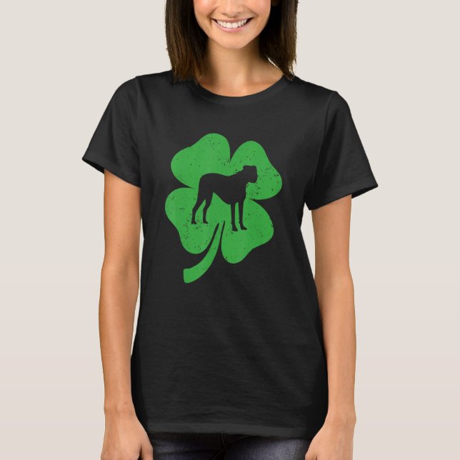 T-shirt Boxer Chien Irlandais Vert Shamrock C Jour de la S (Devant)