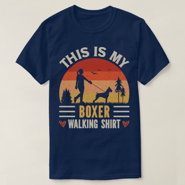 T-shirt Boxer Chien marche (Design devant)