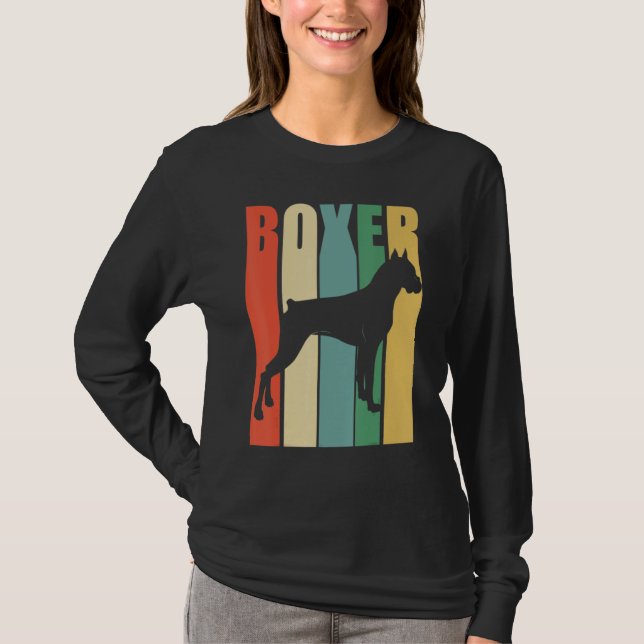 T-shirt Boxer Chien Rétro (Devant)